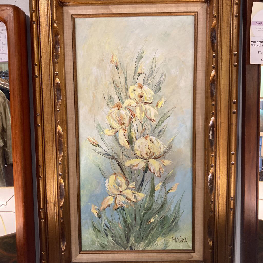 Vintage Signed Floral Framed Painting