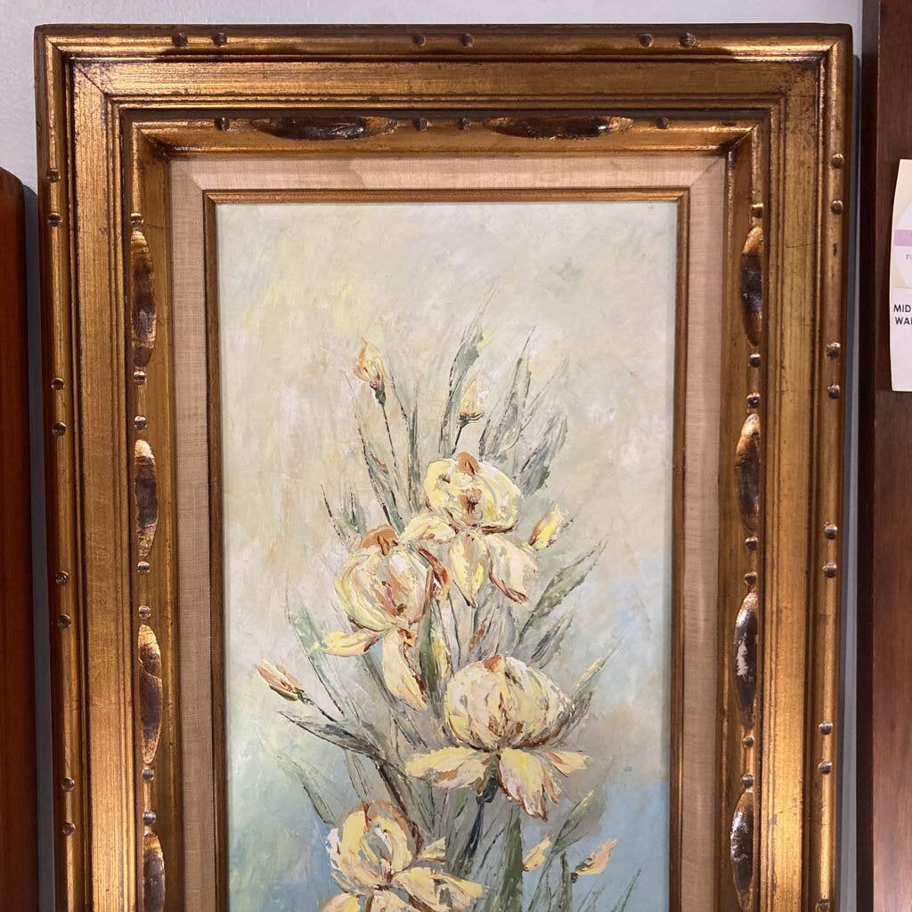 Vintage Signed Floral Framed Painting