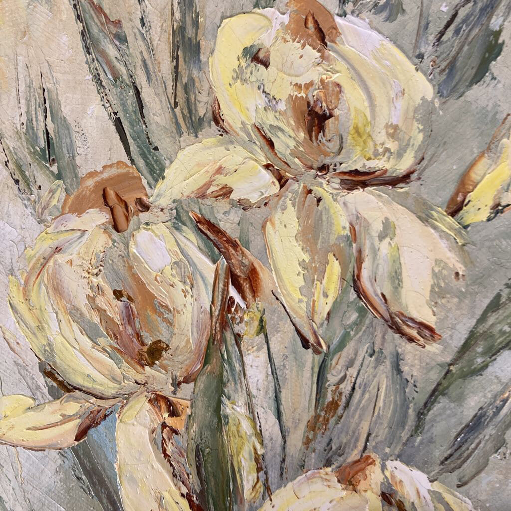 Vintage Signed Floral Framed Painting