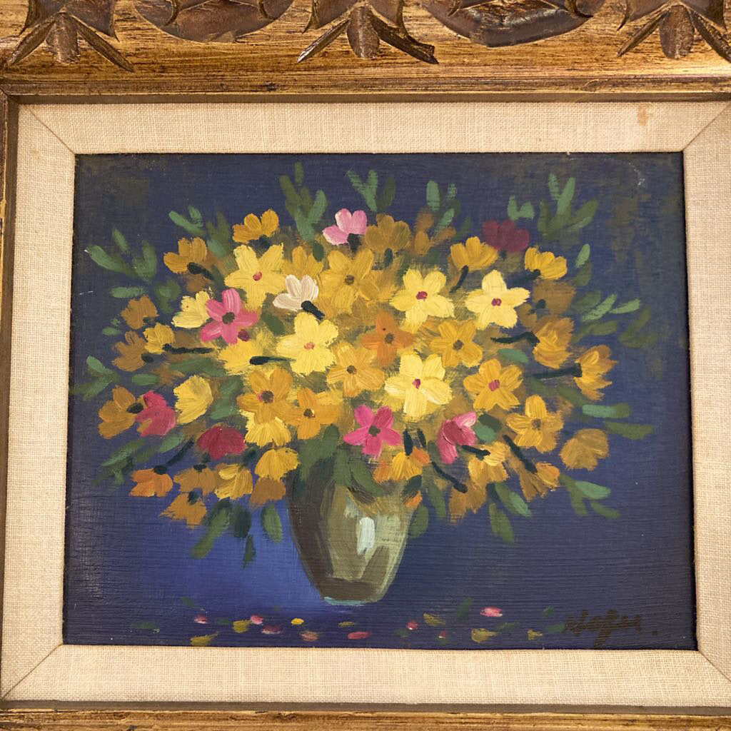 Mid Century Karl Hofer Floral Original Art