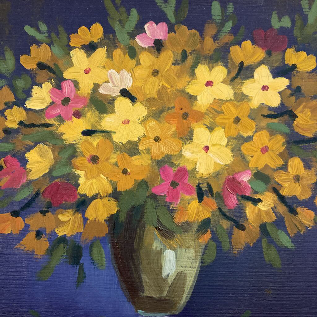 Mid Century Karl Hofer Floral Original Art