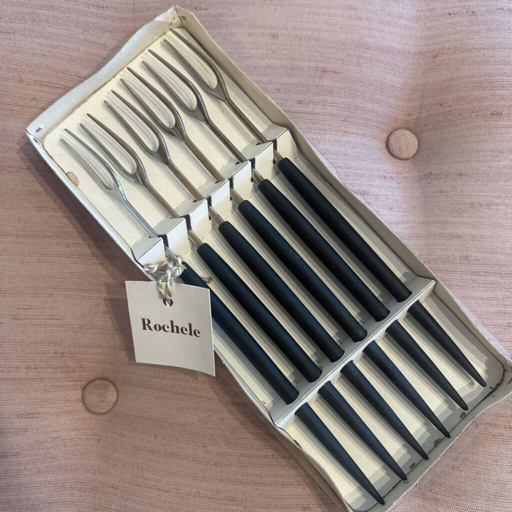 Mid Century Swiss Fondue Fork Set