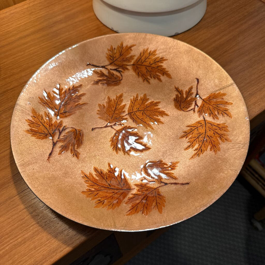 Vintage AnneMarie Davidson Handcrafted Enamel Plate