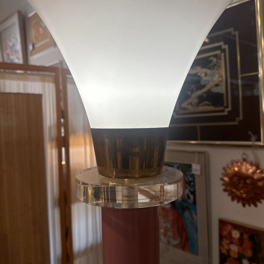 Vintage 1980's Lucite Trumpet Floor Lamp