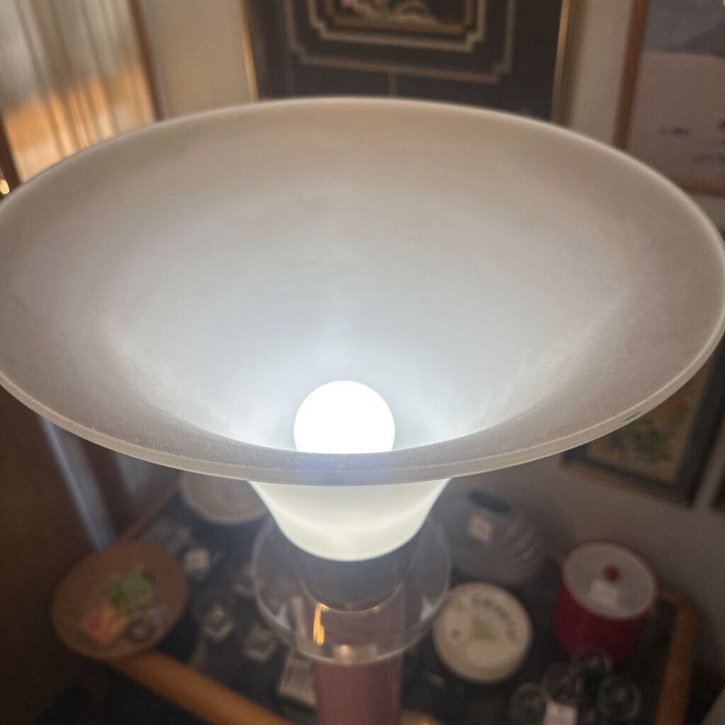 Vintage 1980's Lucite Trumpet Floor Lamp