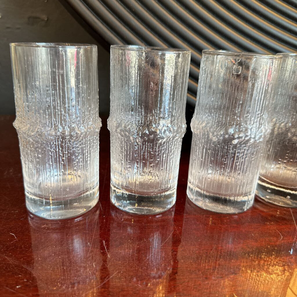 Mid Century Finnish Modern Design Niva Iittala Water Glass Set