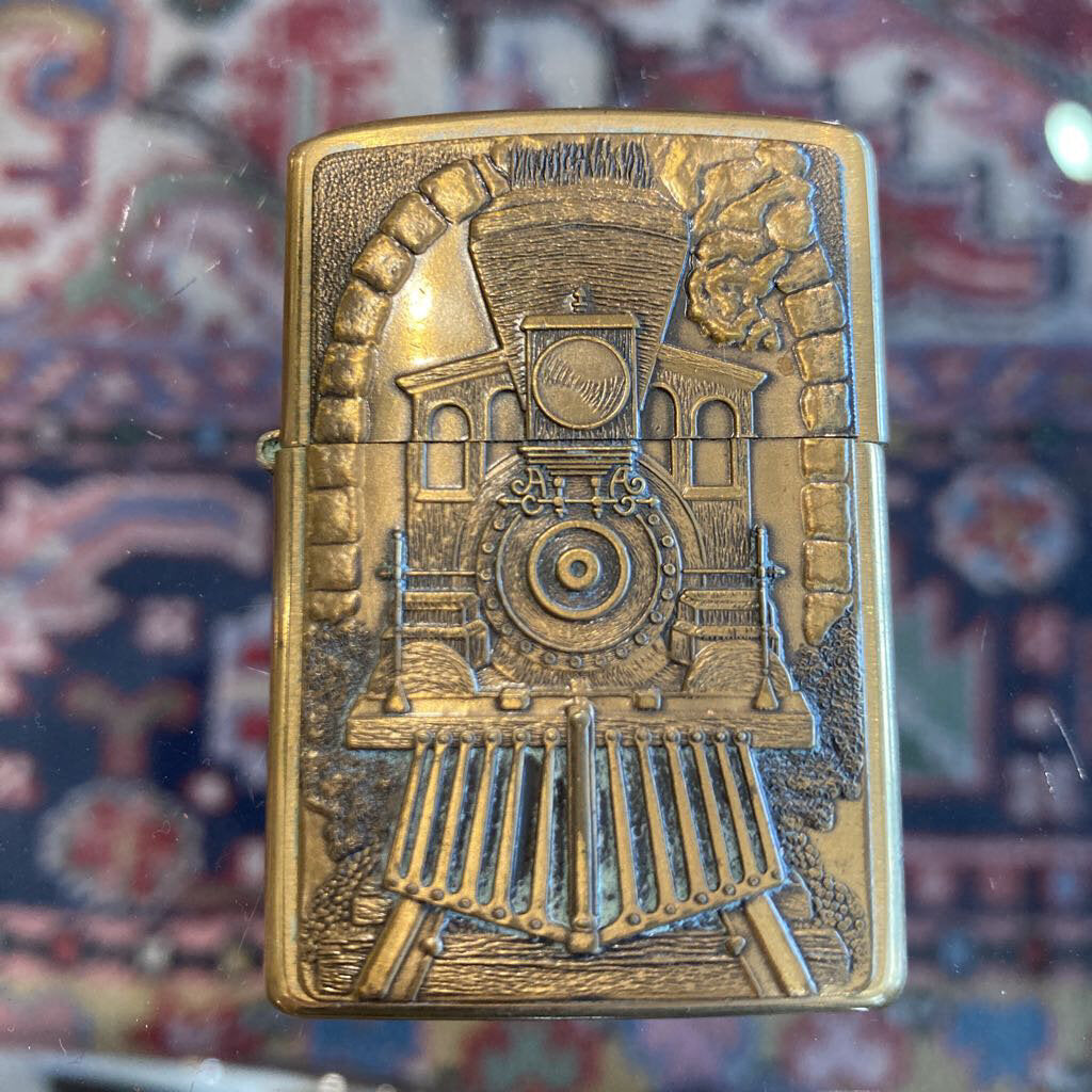 Vintage 1995 Brass Great American Train Zippo Lighter