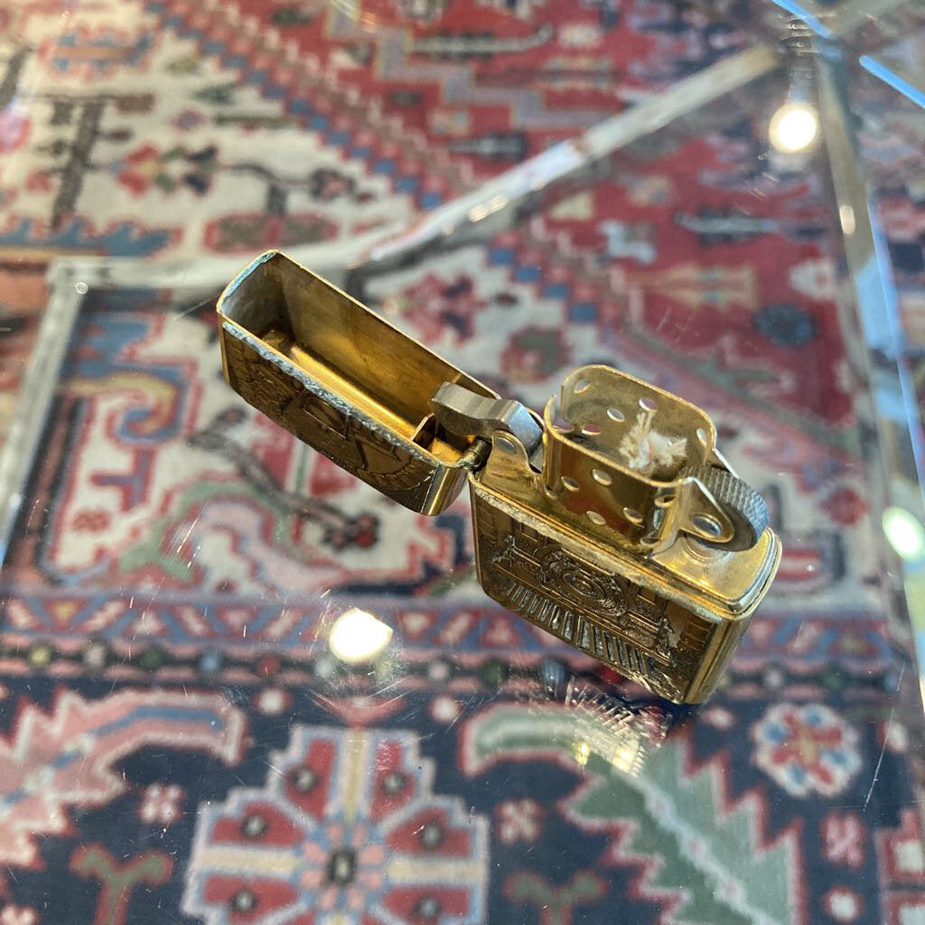 Vintage 1995 Brass Great American Train Zippo Lighter