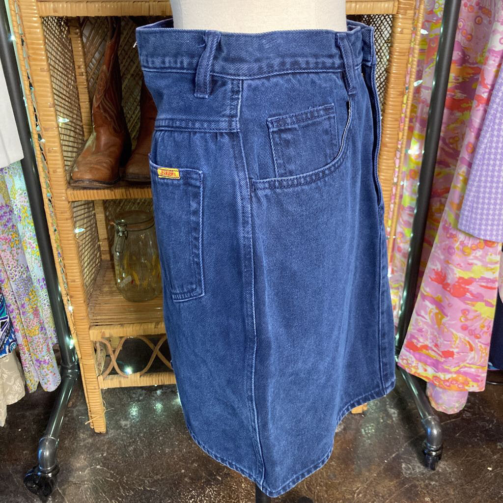 80s Dark Wash Denim Skirt