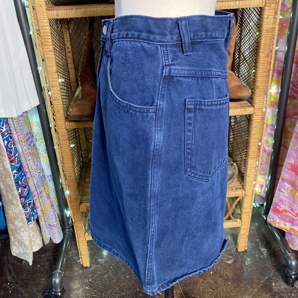 80s Dark Wash Denim Skirt