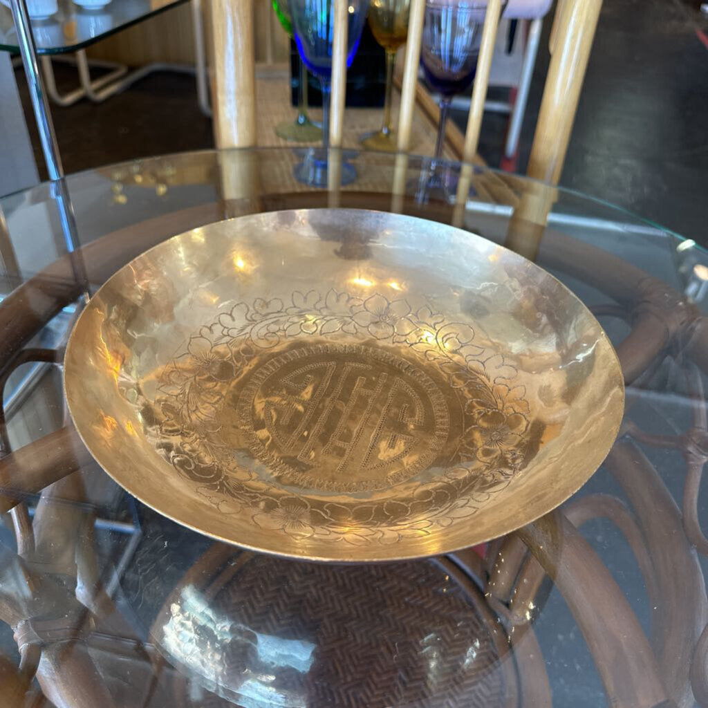 Round brass bowl