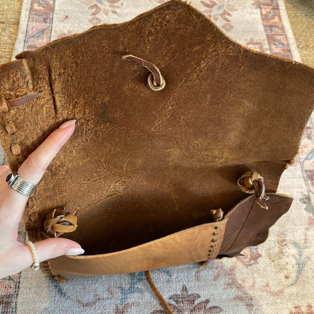 Vintage Leather Hand Crafted Purse