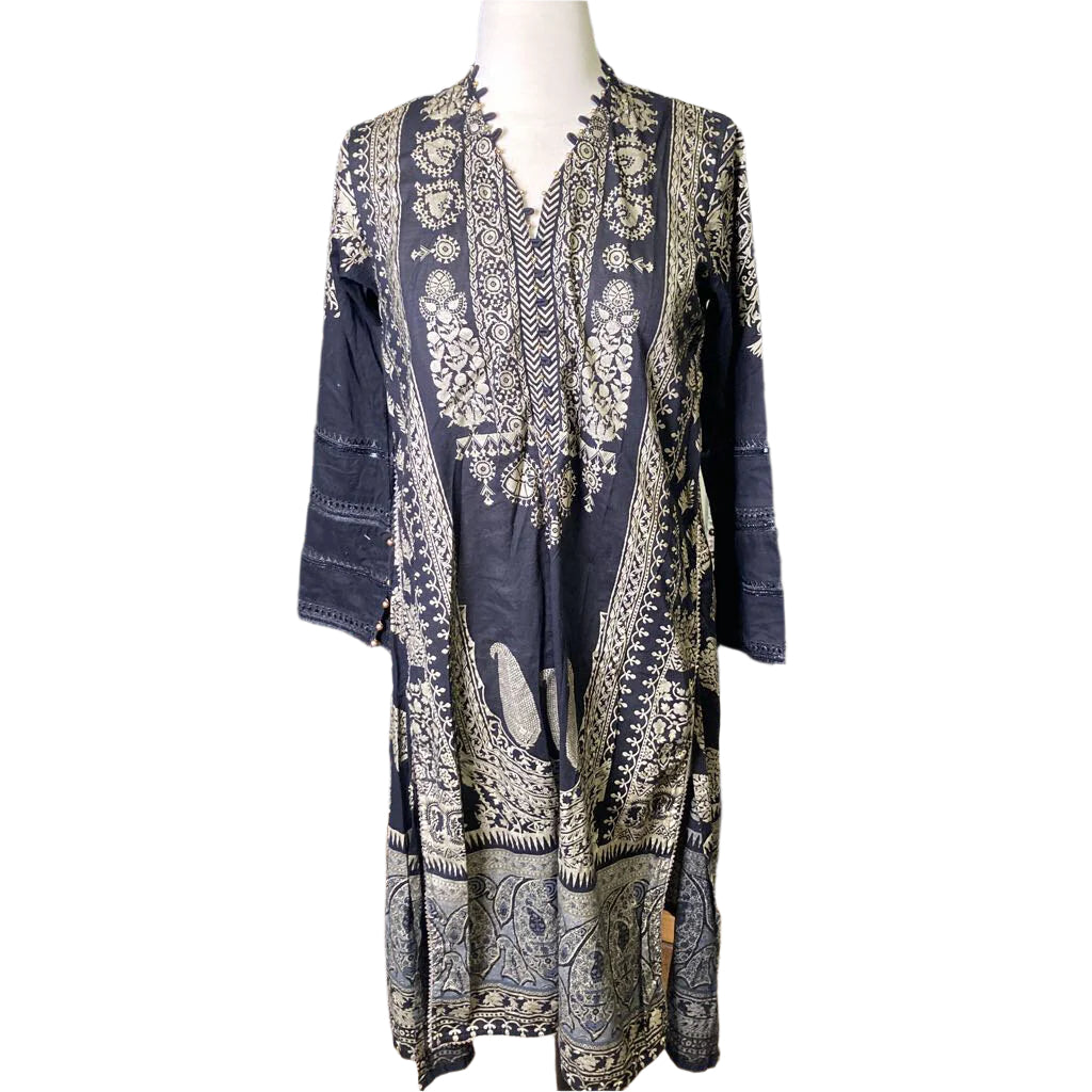 J.Pret black kurta with silver