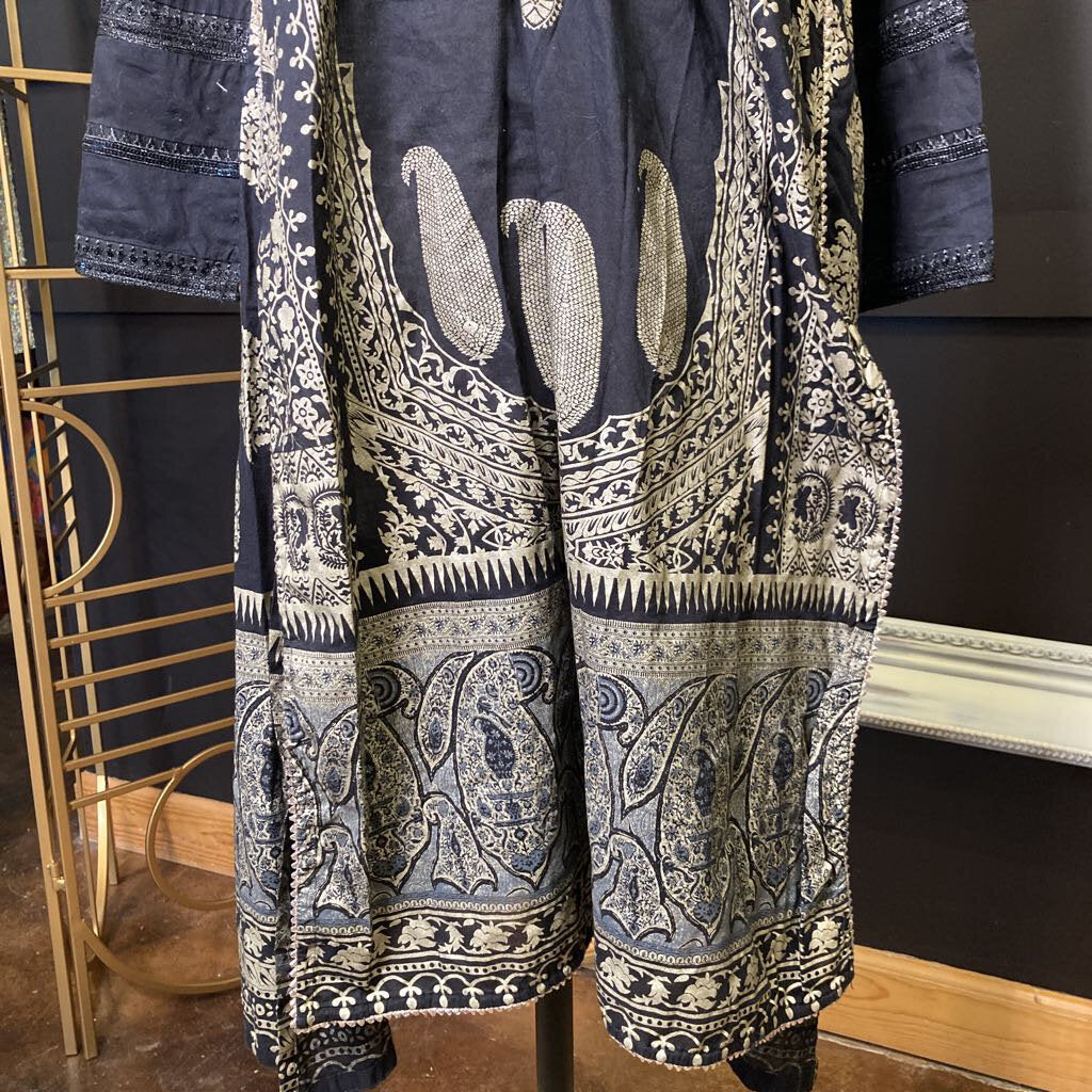 J.Pret black kurta with silver