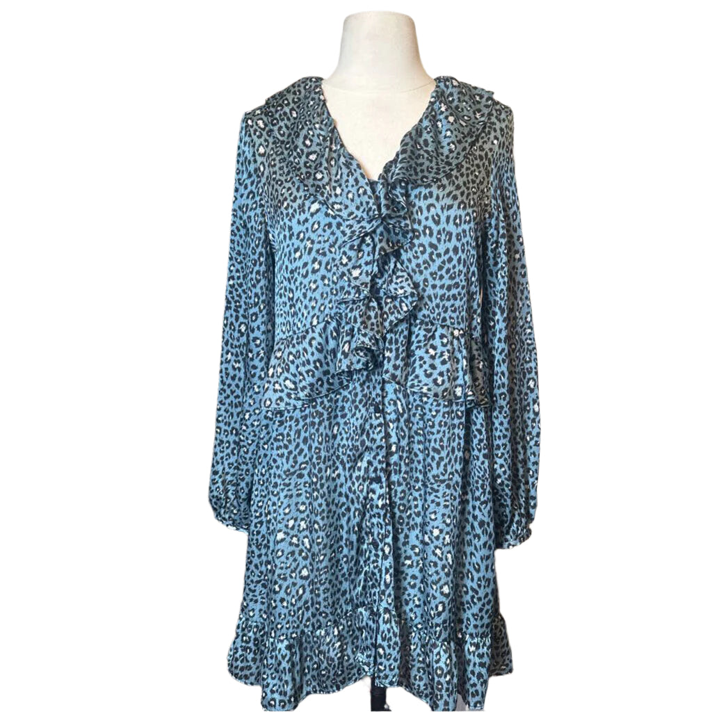 Teal Animal Print Dress