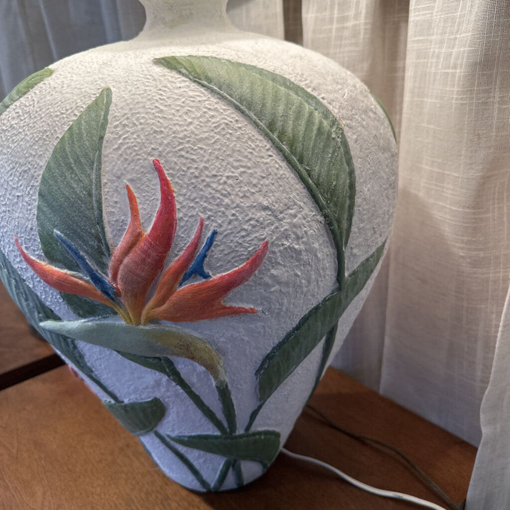 1980's Bird of Paradise Table Lamp