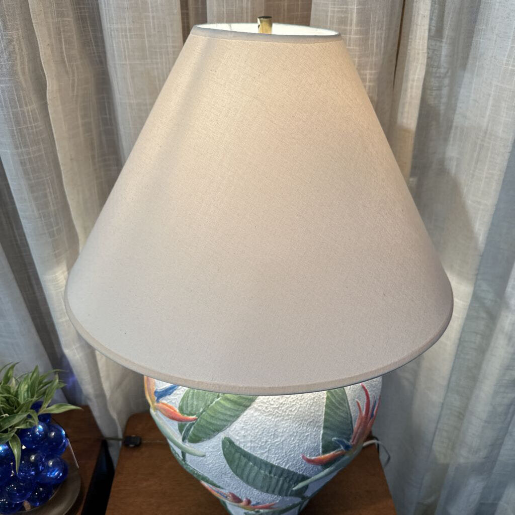 1980's Bird of Paradise Table Lamp