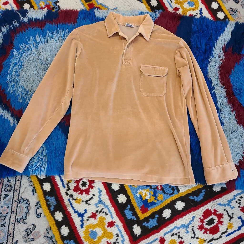 Vintage Burnt Orange Velour Shirt