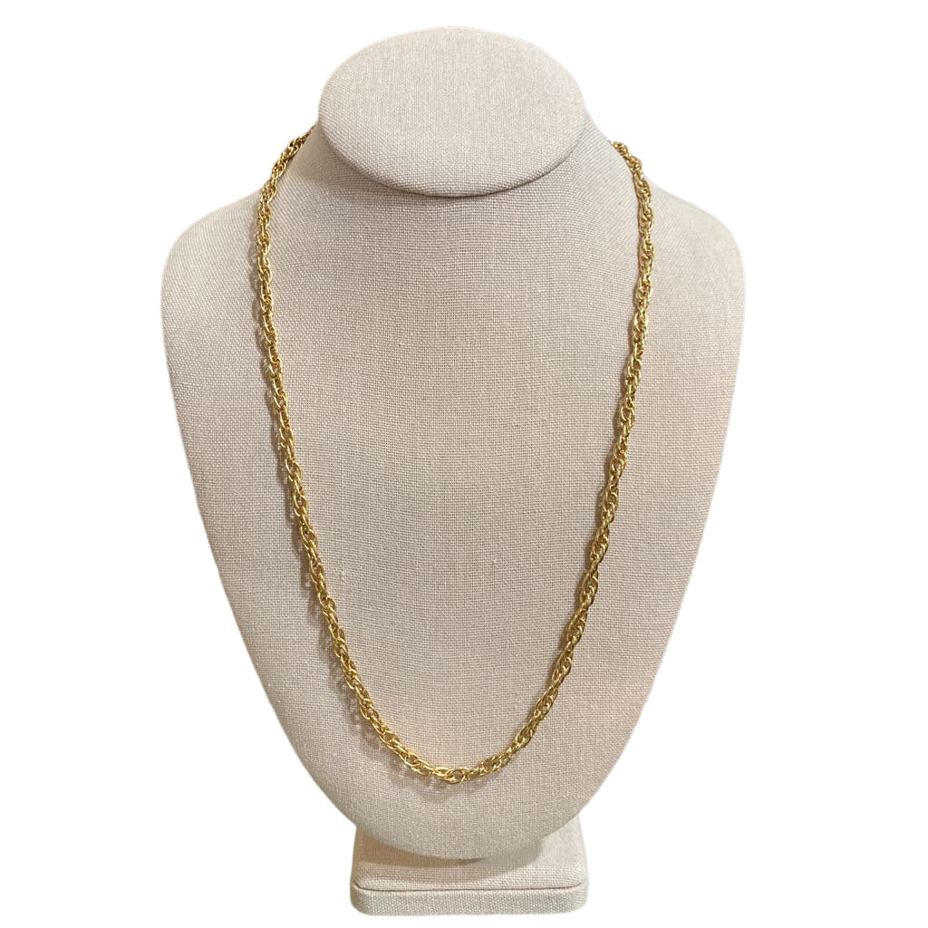Vintage Deadstock Gold Plated Cable Chain 24" 4