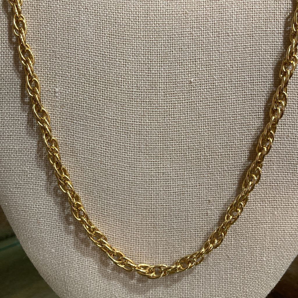 Vintage Deadstock Gold Plated Cable Chain 24" 4