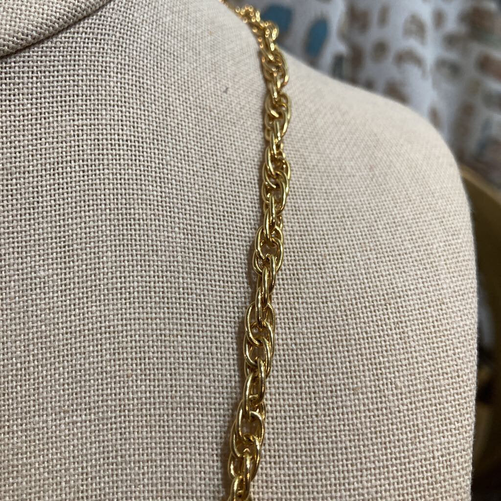 Vintage Deadstock Gold Plated Cable Chain 24" 4