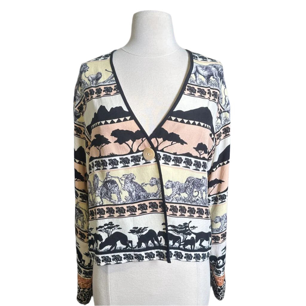 1980s African Landscape Crop Jacket