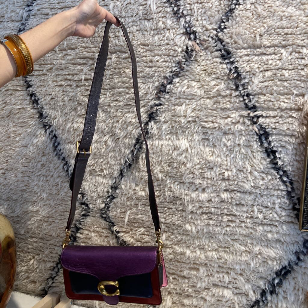 Coach metallic Tabby color block handbag