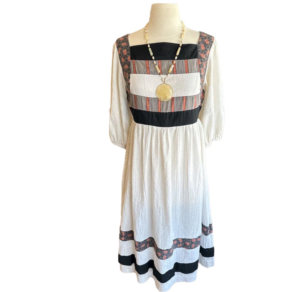 1970s Boho Rag Doll Midi