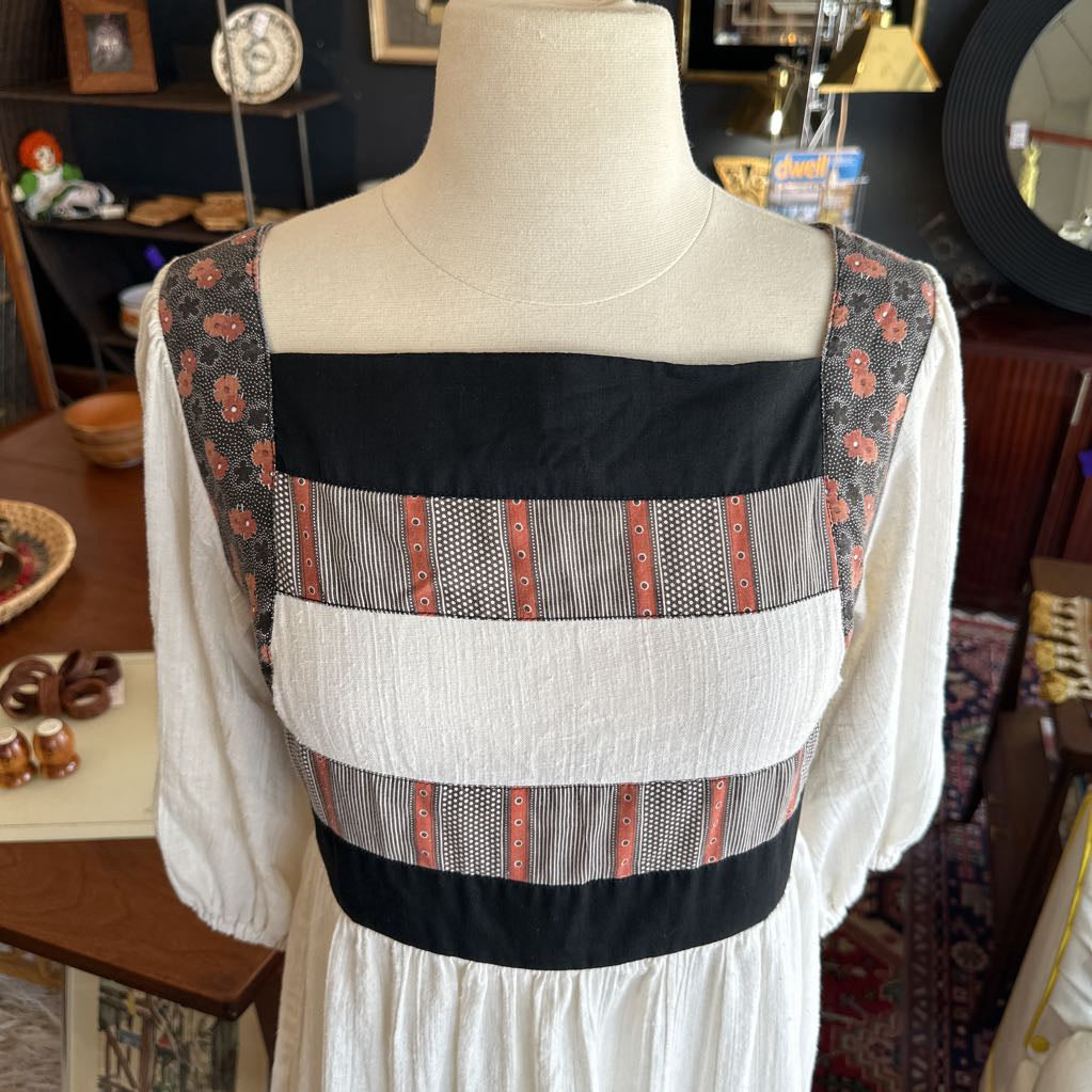 1970s Boho Rag Doll Midi