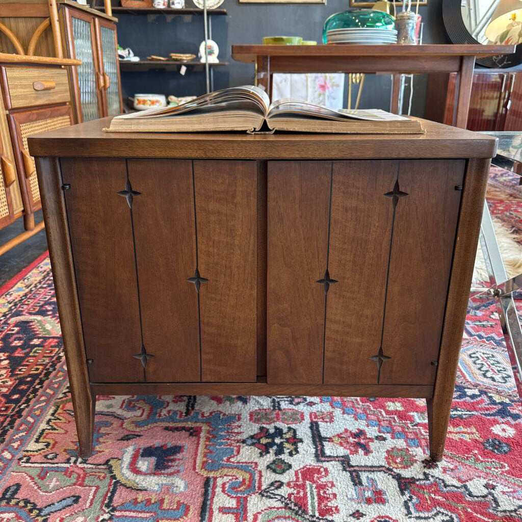 Mid Century Broyhill Saga Walnut Nightstand