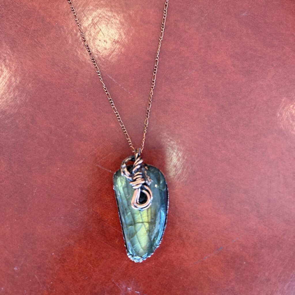 PL256-L Electroformed Labradorite Necklace