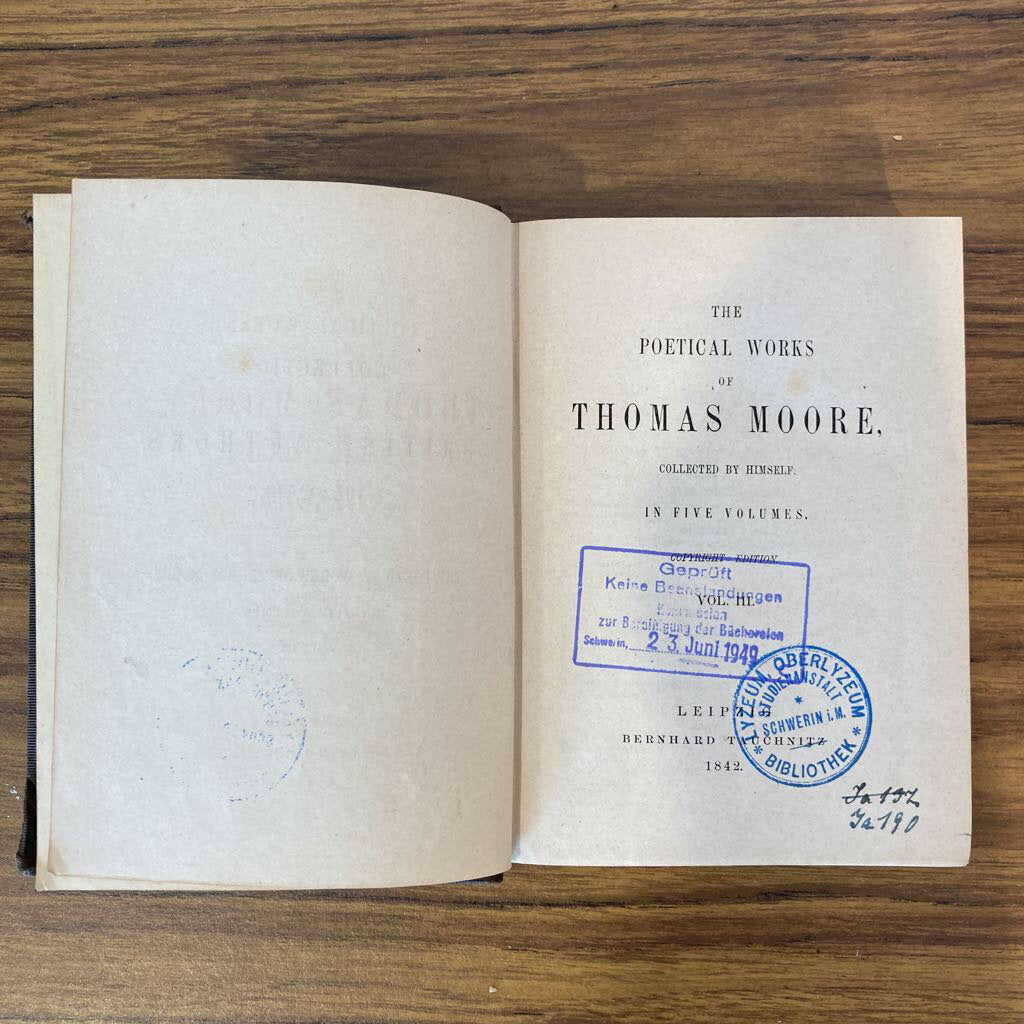 Poetical Works Vol. III by Thomas Moore 1842