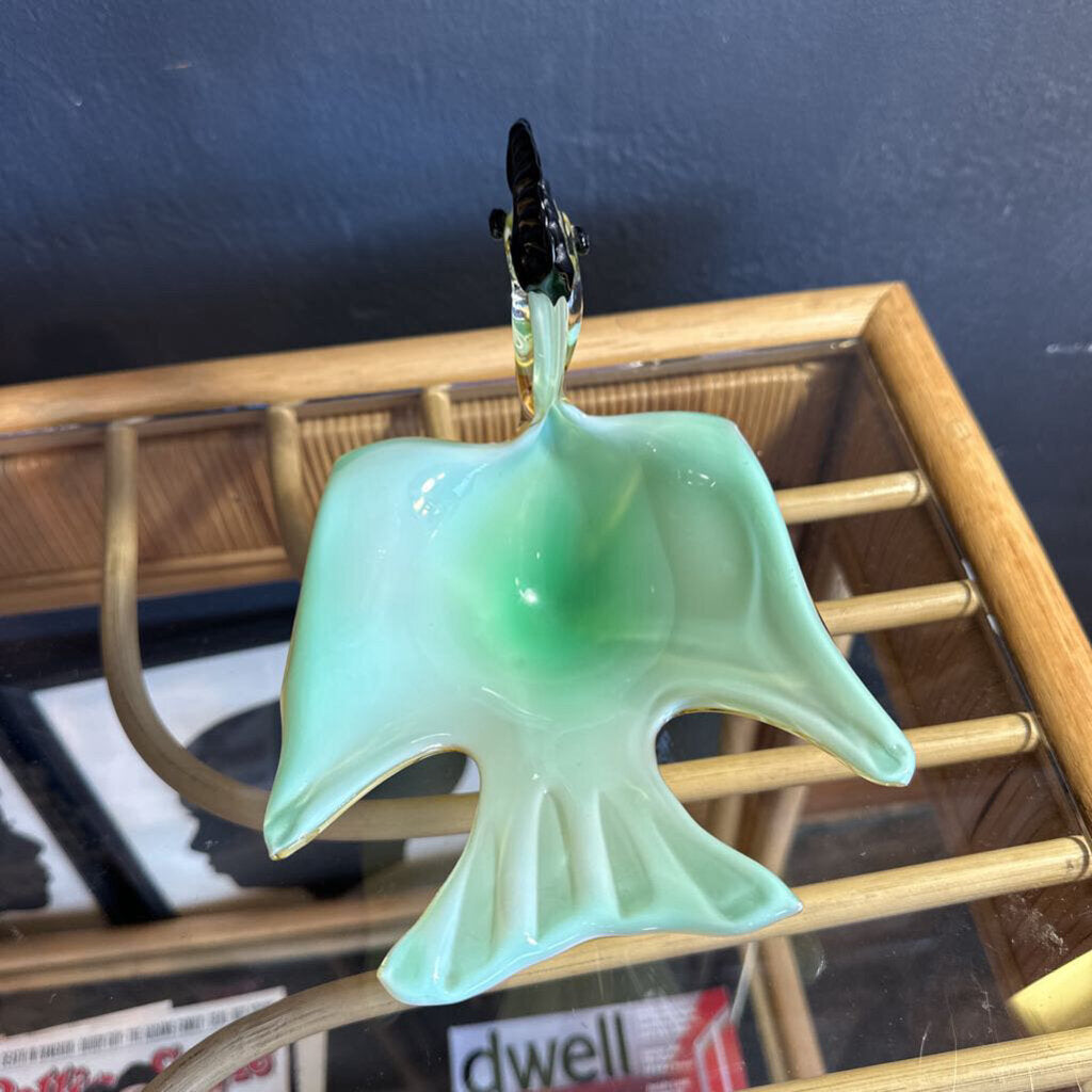 Vintage Glass Bird Candy Dish