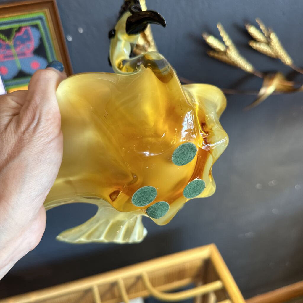 Vintage Glass Bird Candy Dish