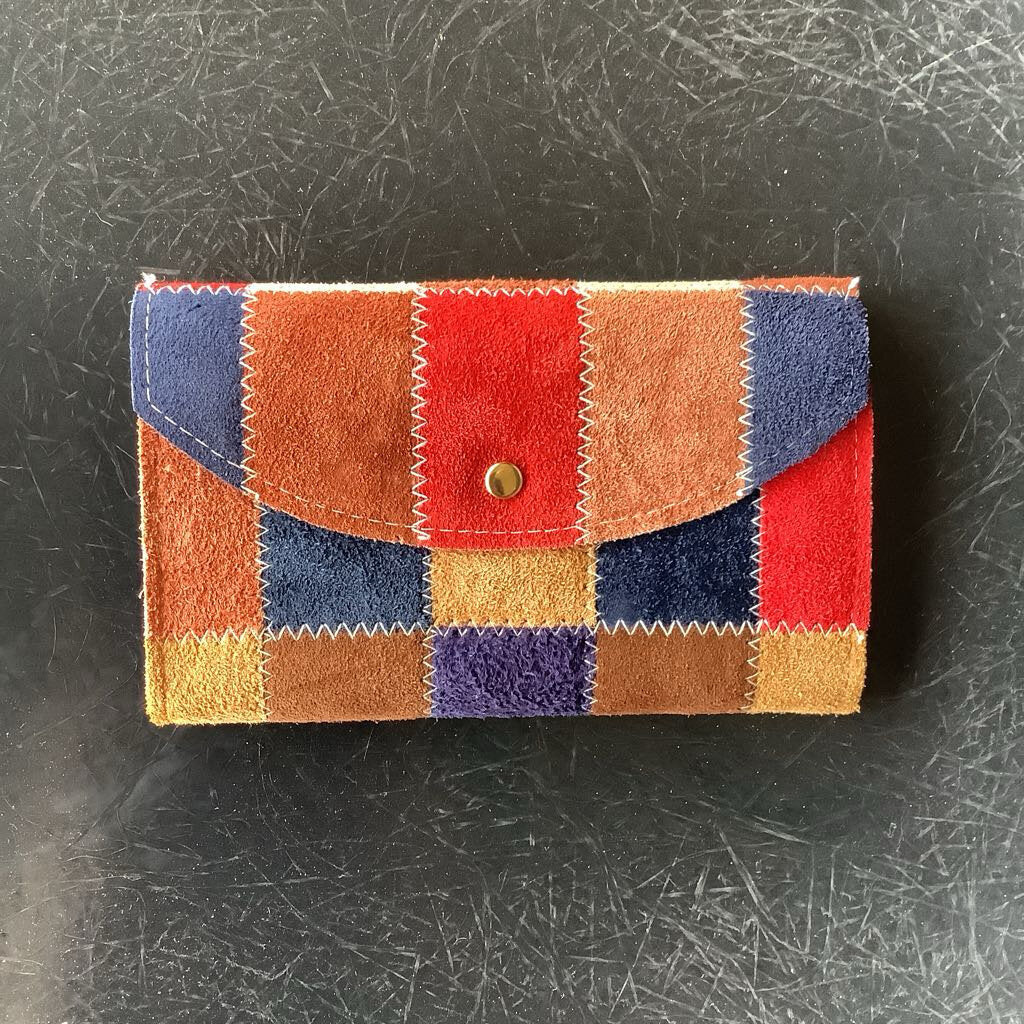 1970s Suede Patchwork Wallet