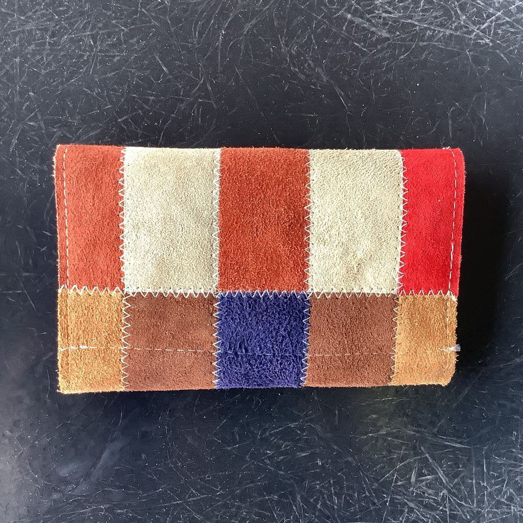 1970s Suede Patchwork Wallet