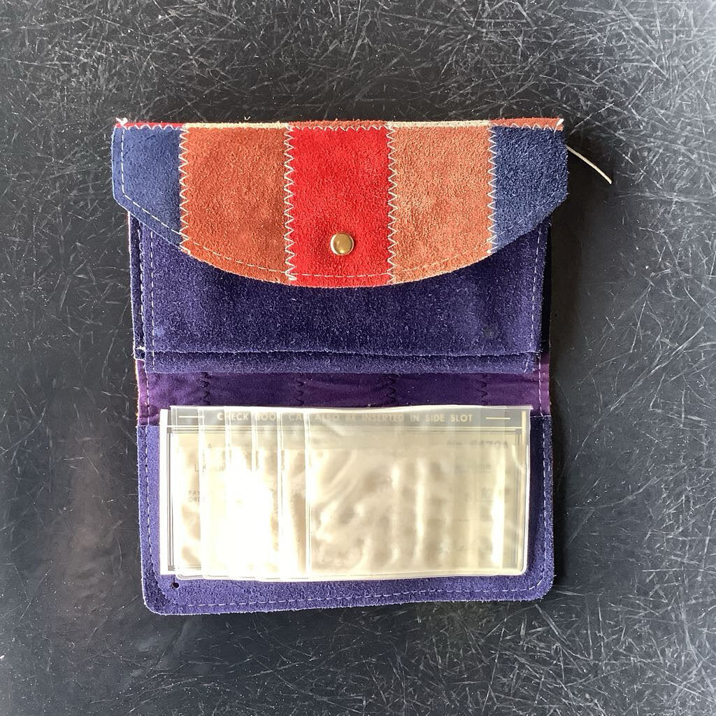 1970s Suede Patchwork Wallet
