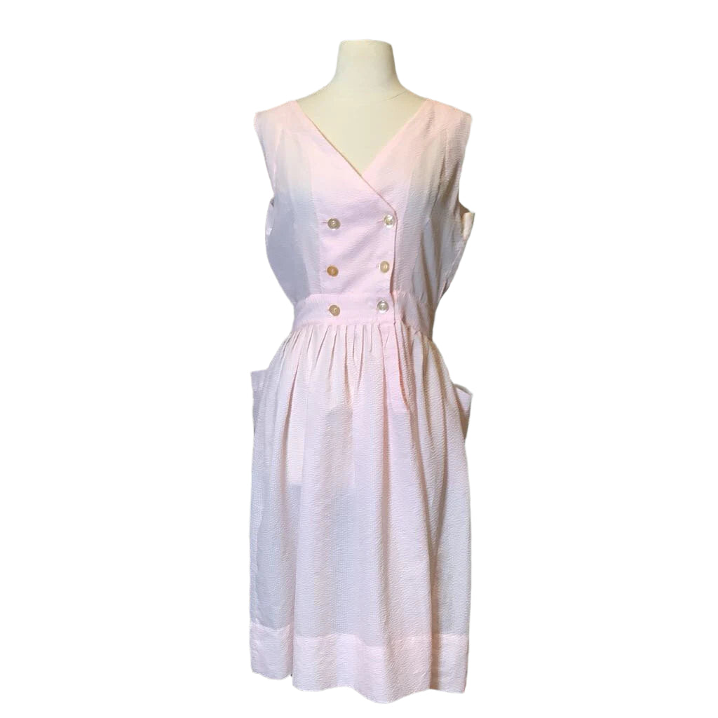 Baby Searsucker Pink Frock