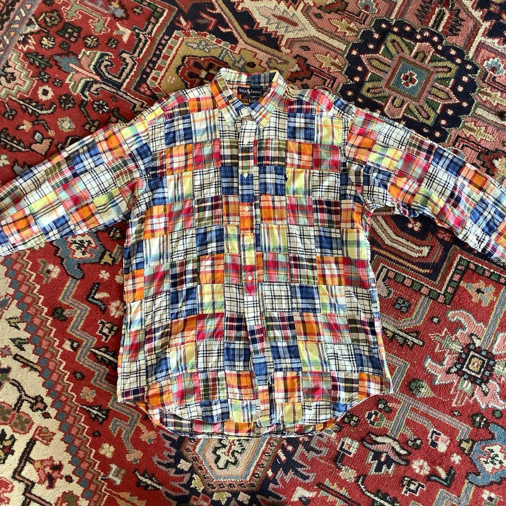 1990s Polo Patchwork L/S Shirt
