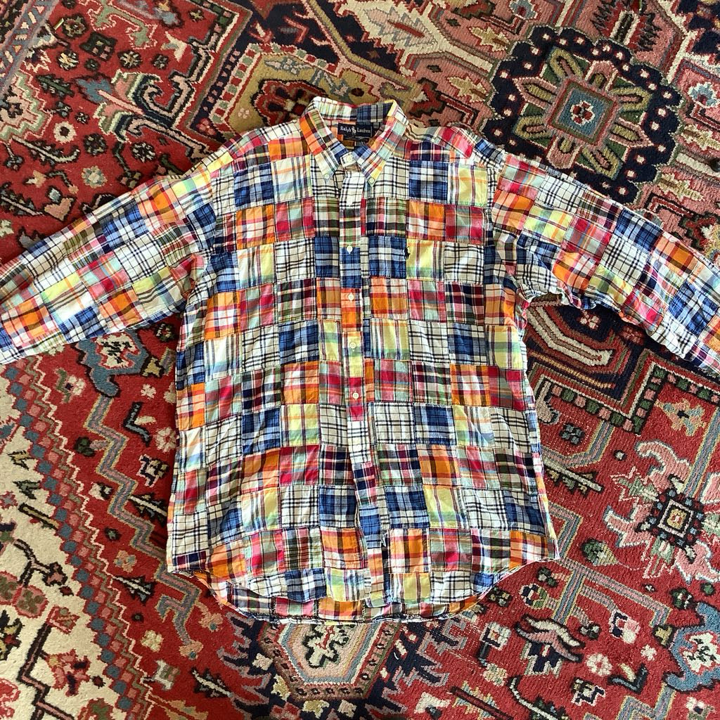 1990s Polo Patchwork L/S Shirt