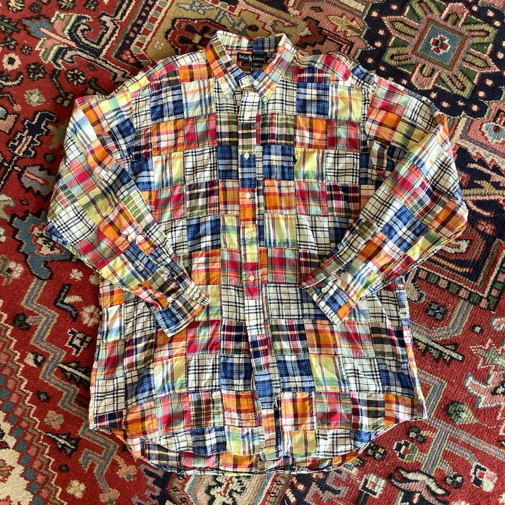 1990s Polo Patchwork L/S Shirt