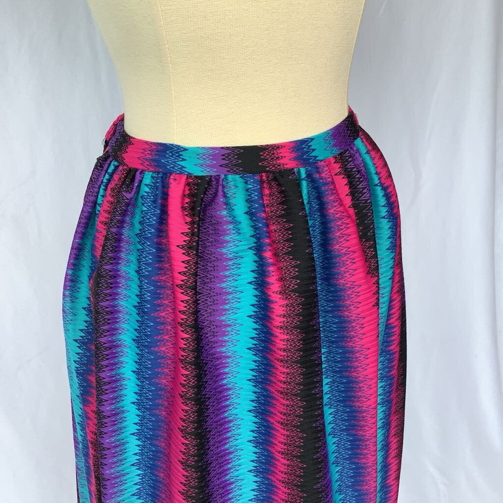 1979s Multi colored Maxi Skirt