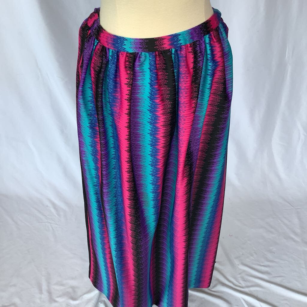 1979s Multi colored Maxi Skirt