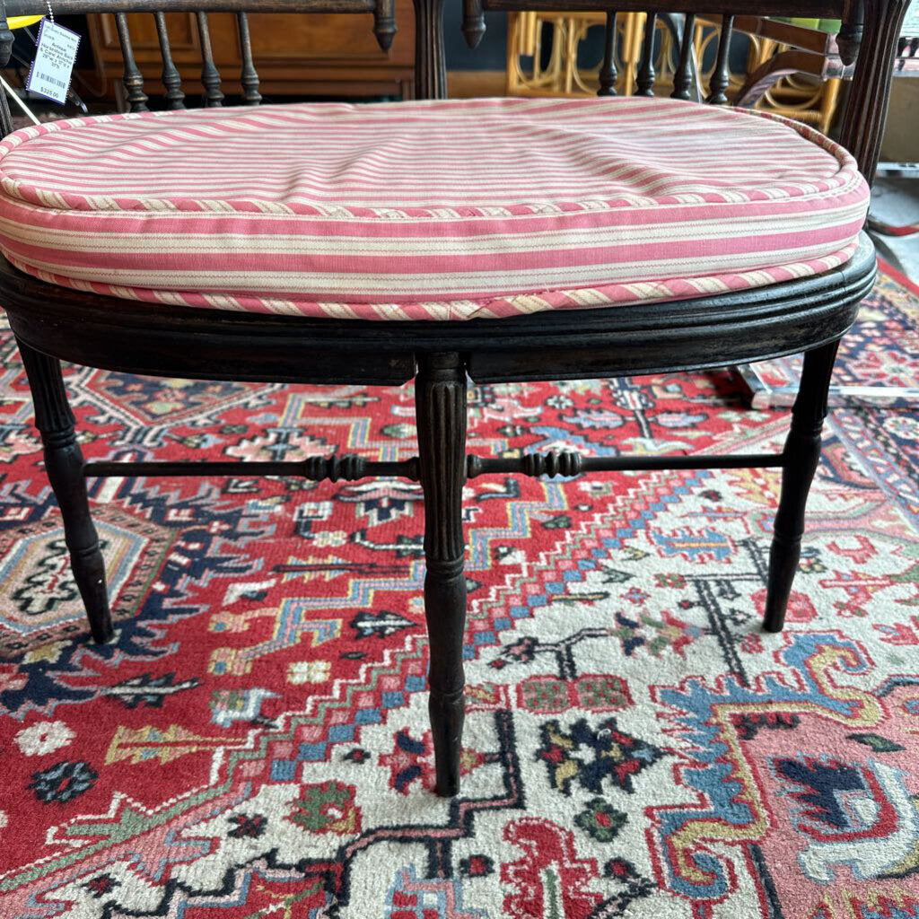 Antique Horseshoe Back & Cane Armchair Set