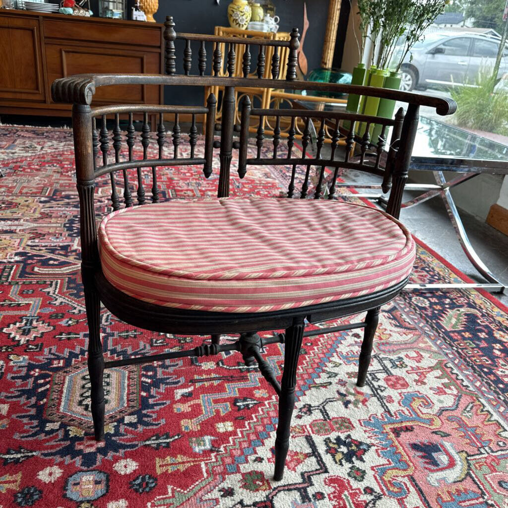 Antique Horseshoe Back & Cane Armchair Set