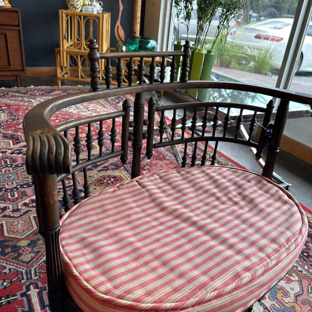 Antique Horseshoe Back & Cane Armchair Set