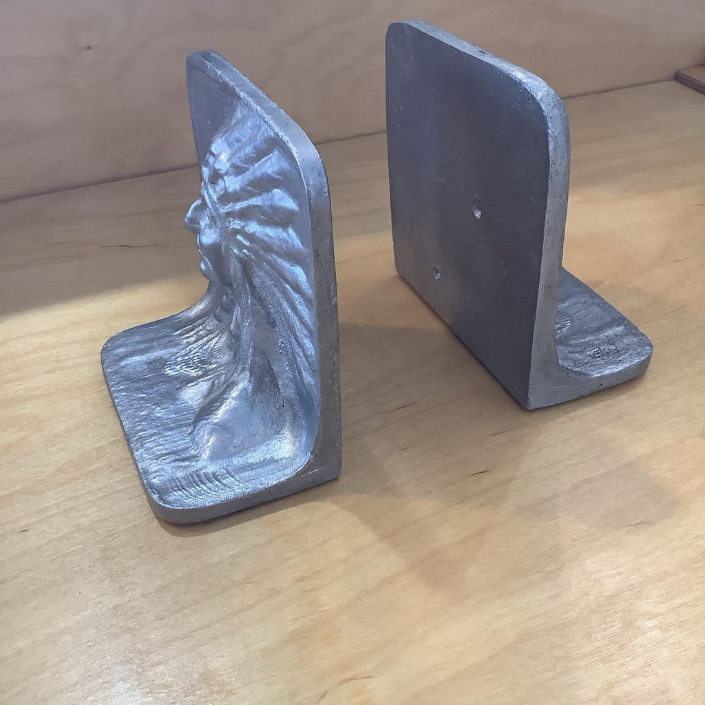 10% Off Orig. $35 -Vtg Cast Metal Bookends