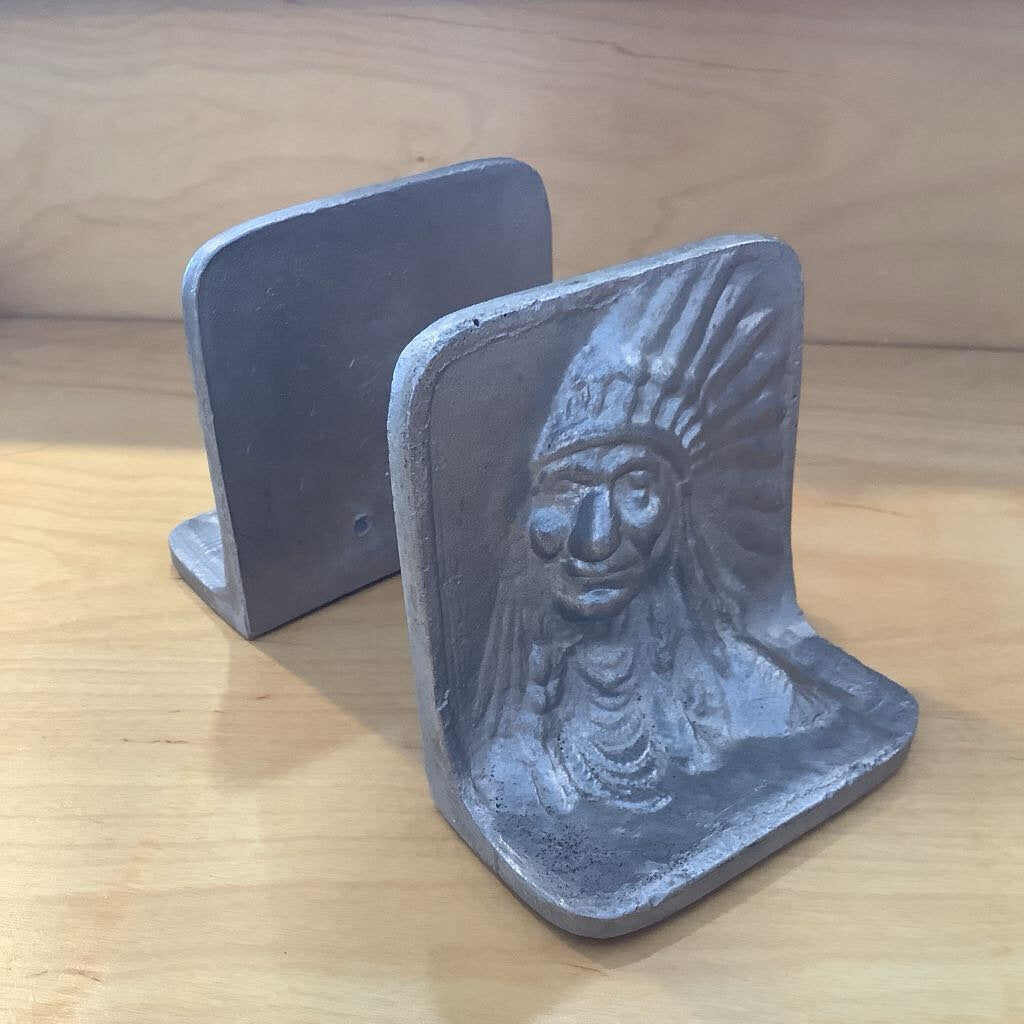 10% Off Orig. $35 -Vtg Cast Metal Bookends