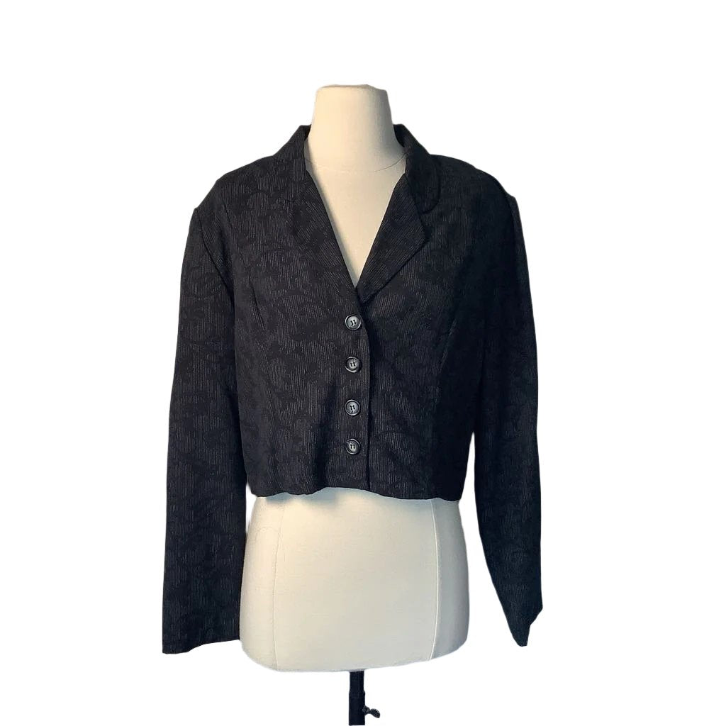 1980s Button Down Crop Top