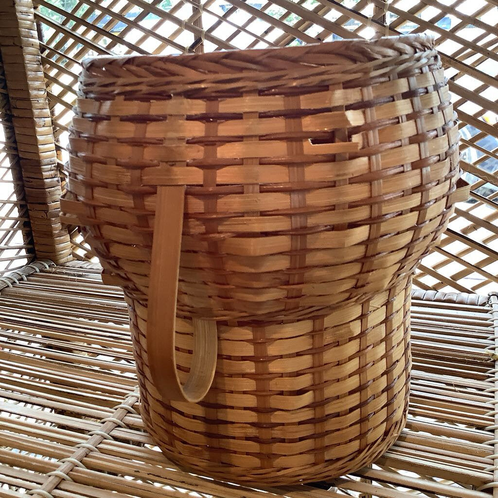 Vintage Wicker Elephant Planter